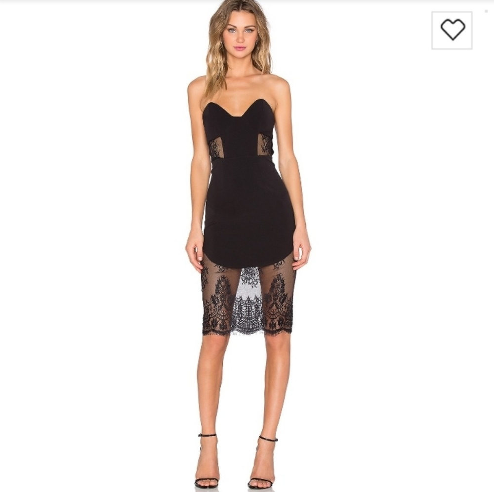 NBD Picture Me black lace dress XS NWOT